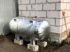 Наземный газгольдер 800 л с утеплением в Подольске и Подольском районе